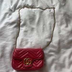 *KNOCK OFF* Red Mini Marmont Shoulder Bag